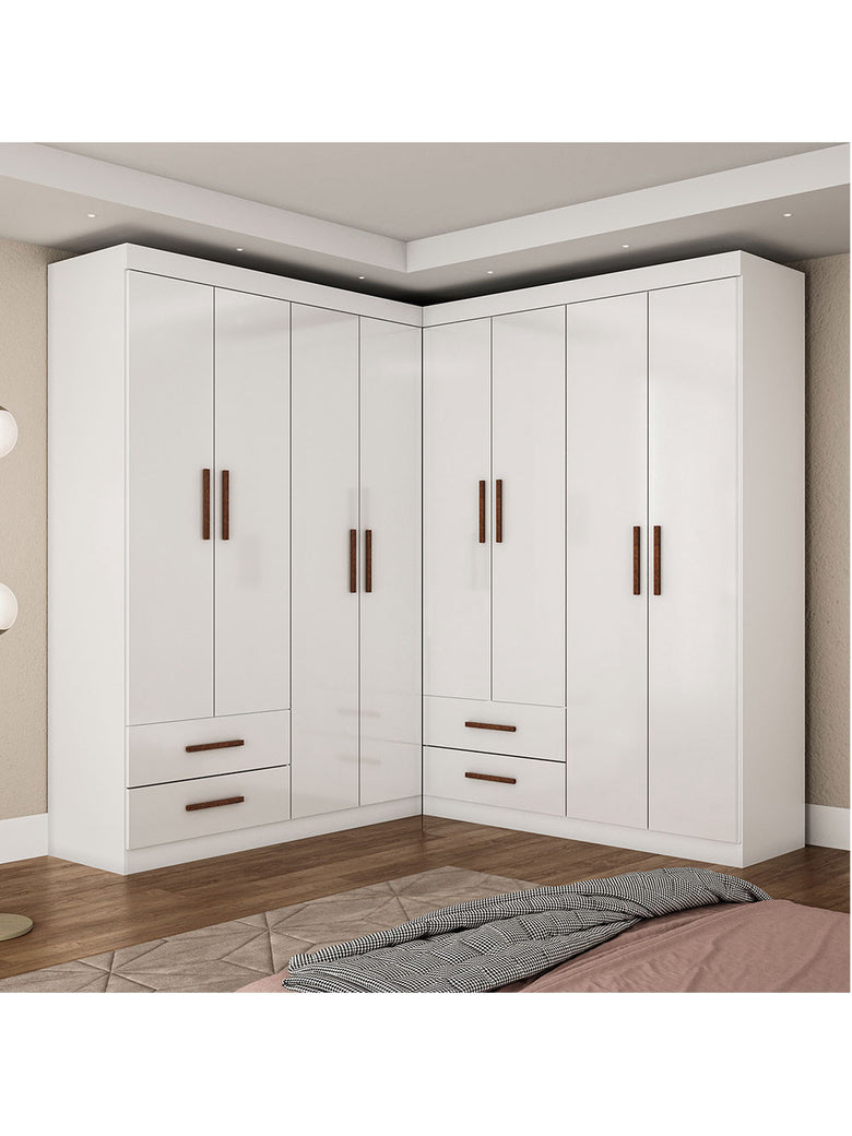 Closet Casal Duplo Lu 8 Portas 4 Gavetas