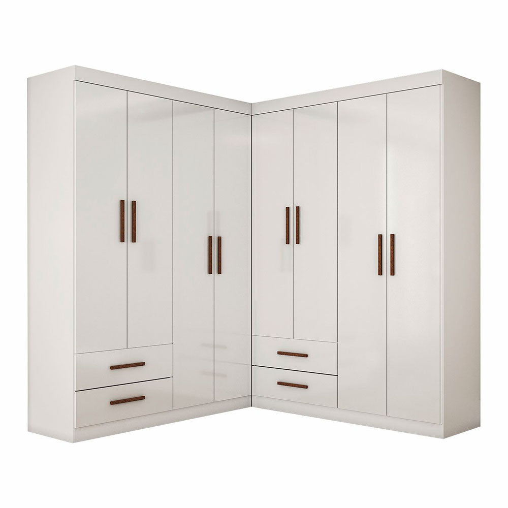 Closet Casal Duplo Lu 8 Portas 4 Gavetas