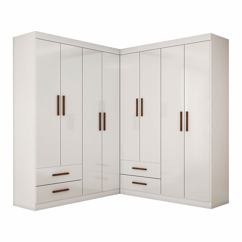 Closet Casal Duplo Lu 8 Portas 4 Gavetas