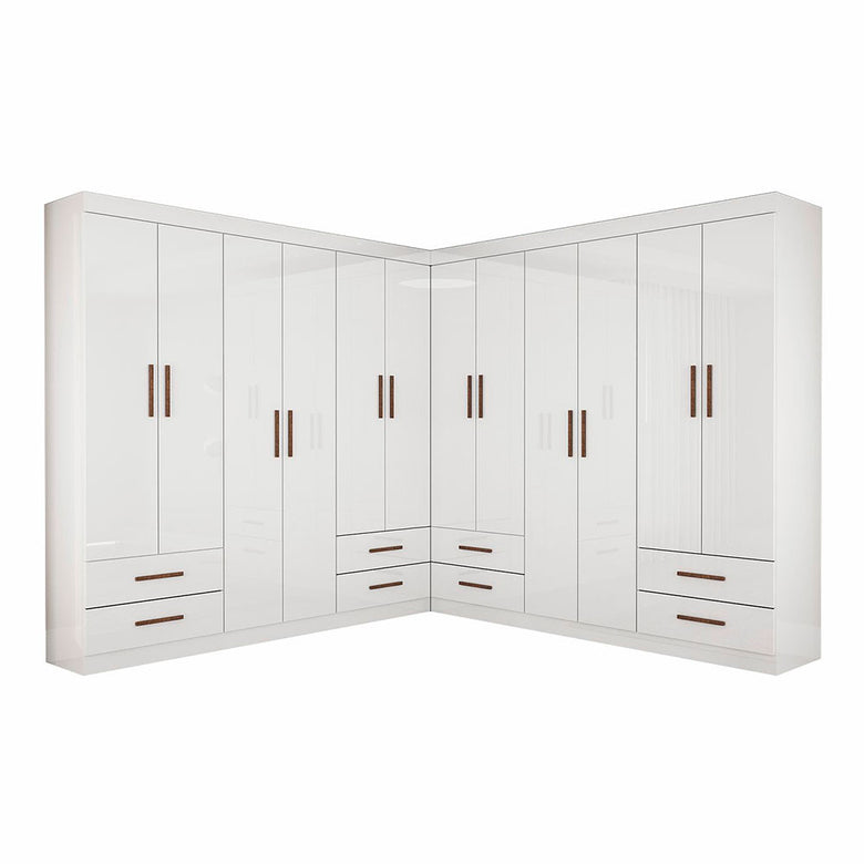 Closet Casal Duplo Lu 12 Portas 8 Gavetas