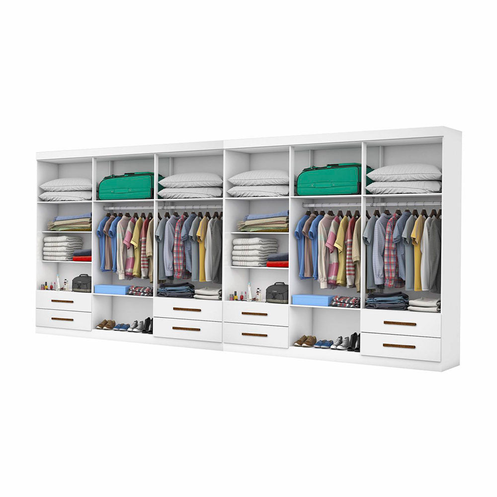 Closet Casal Duplo Lu 12 Portas 8 Gavetas