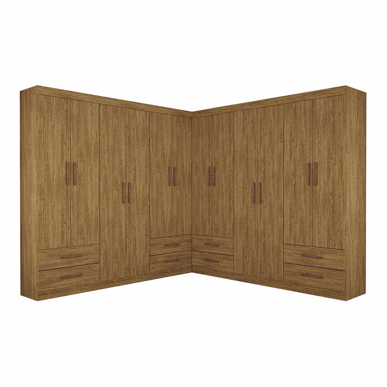 Closet Casal Duplo Lu 12 Portas 8 Gavetas