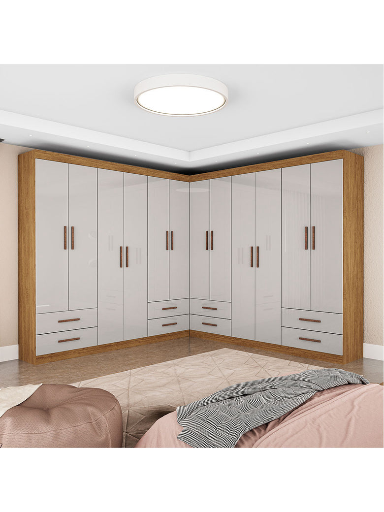 Closet Casal Duplo Lu 12 Portas 8 Gavetas