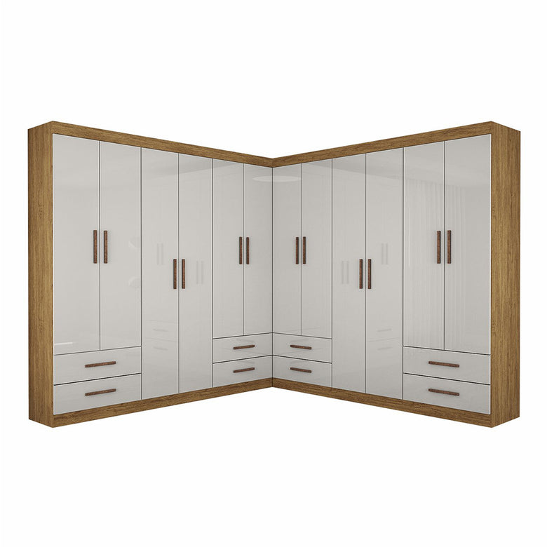 Closet Casal Duplo Lu 12 Portas 8 Gavetas