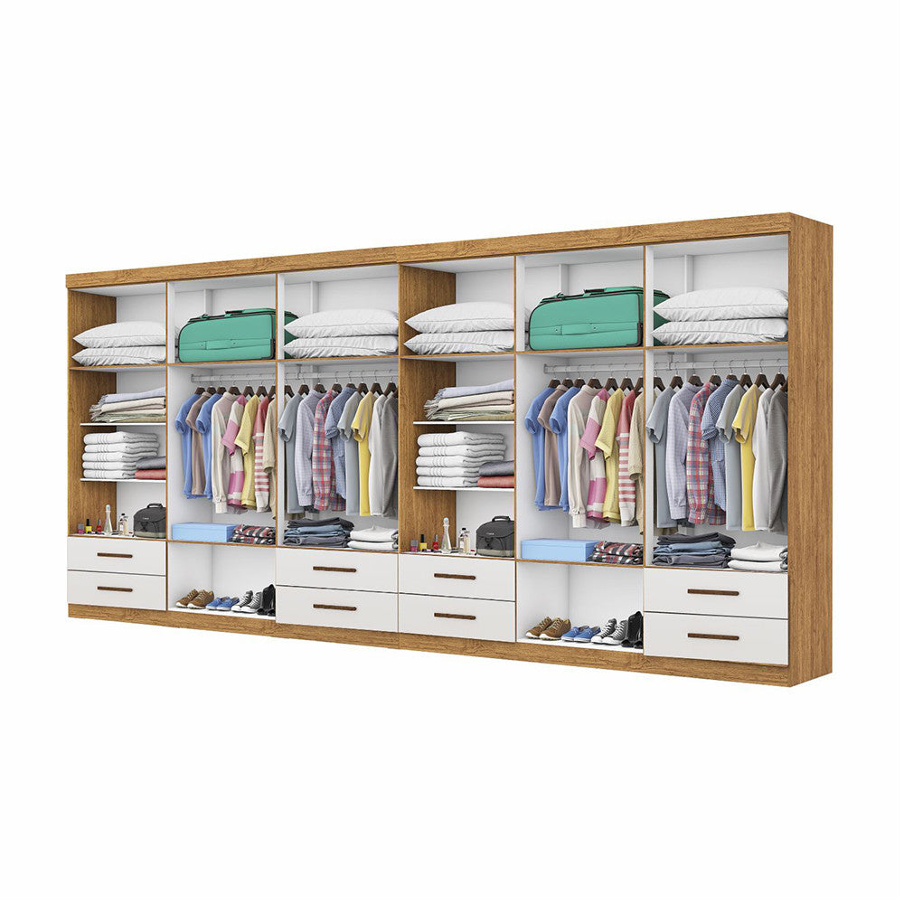 Closet Casal Duplo Lu 12 Portas 8 Gavetas