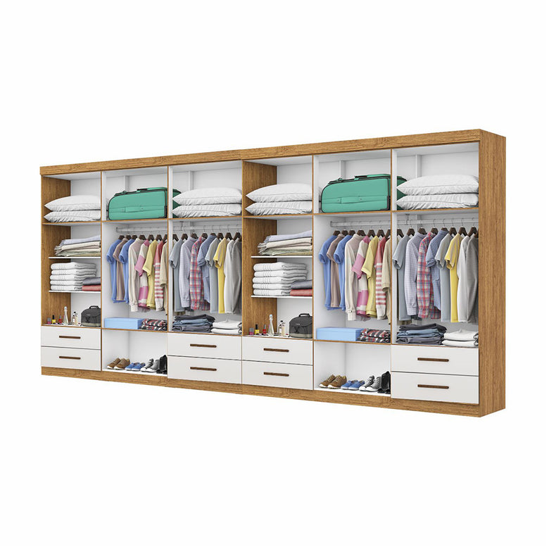 Closet Casal Duplo Lu 12 Portas 8 Gavetas