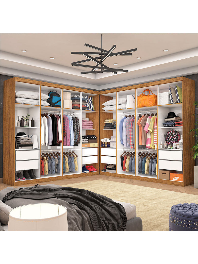 Closet Casal Duplo Rubi 8 Gavetas Carioca Móveis