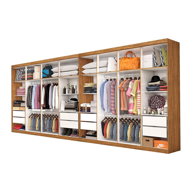 Closet Casal Duplo Rubi 8 Gavetas Carioca Móveis