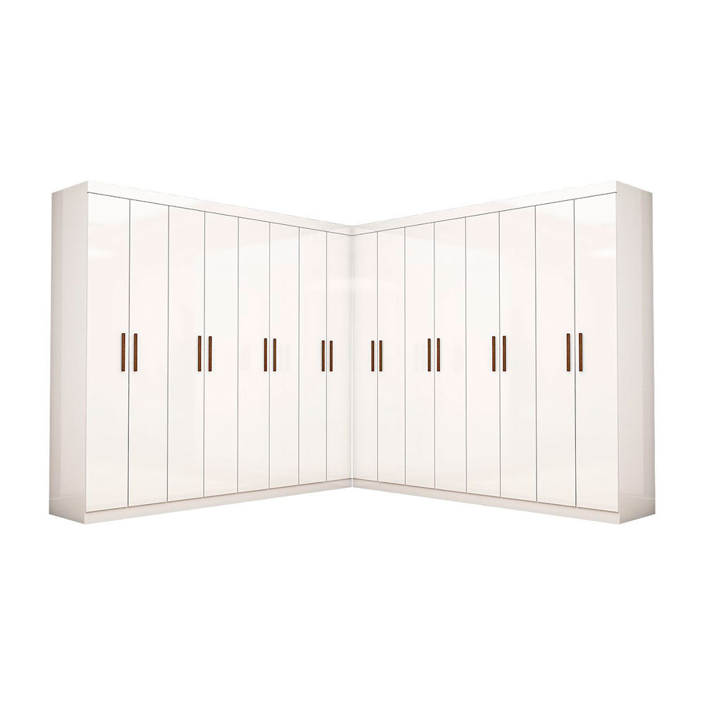 Closet Casal Duplo Rubi Premium 16 Portas 8 Gavetas Carioca Móveis