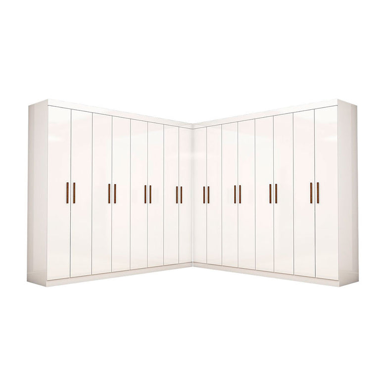 Closet Casal Duplo Rubi Premium 16 Portas 8 Gavetas Carioca Móveis