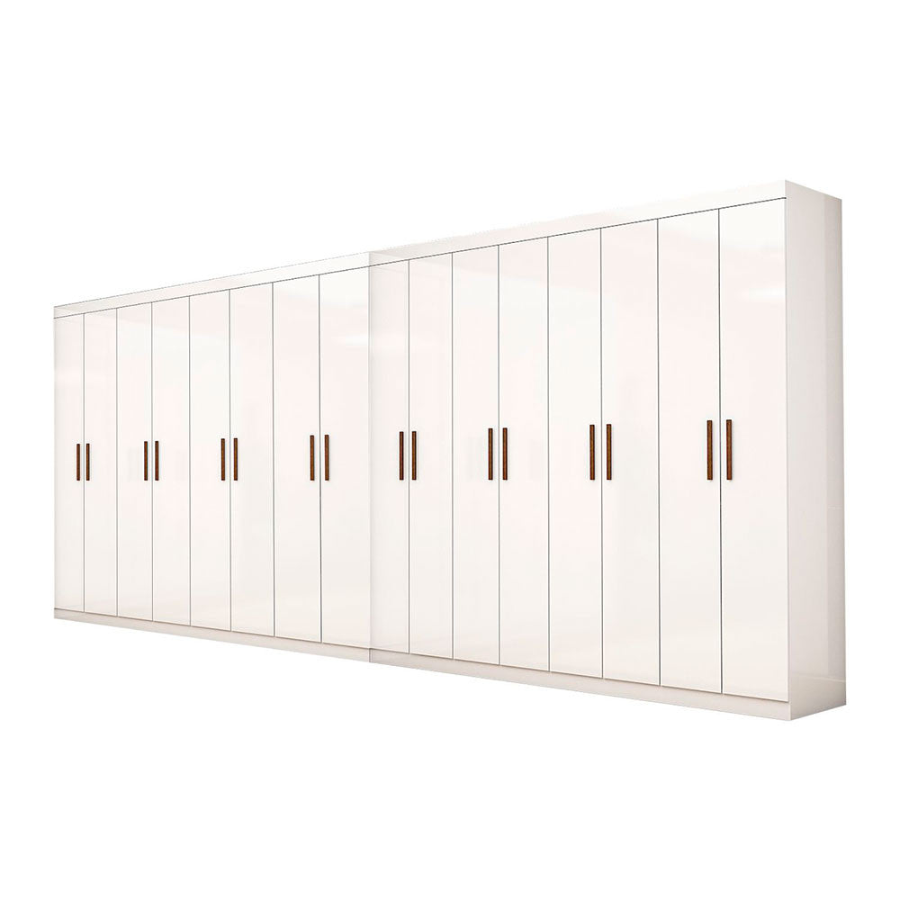 Closet Casal Duplo Rubi Premium 16 Portas 8 Gavetas Carioca Móveis