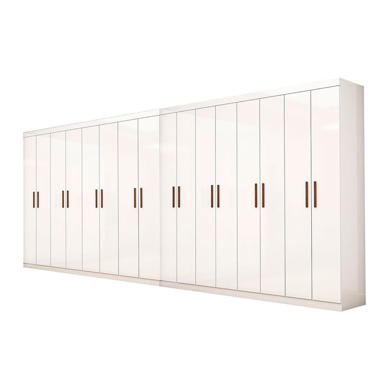 Closet Casal Duplo Rubi Premium 16 Portas 8 Gavetas Carioca Móveis