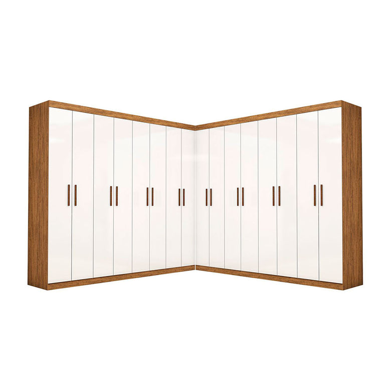 Closet Casal Duplo Rubi Premium 16 Portas 8 Gavetas Carioca Móveis