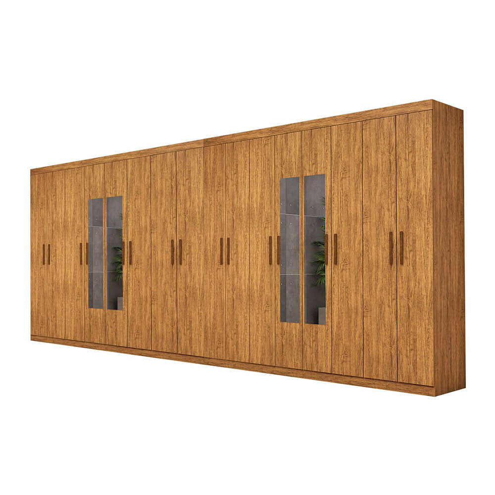 Closet Casal Duplo Rubi Premium 16 Portas com Espelho 8 Gavetas Carioca Móveis