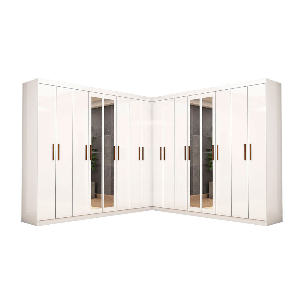 Closet Casal Duplo Rubi Premium 16 Portas Plus 8 Gavetas Carioca Móveis