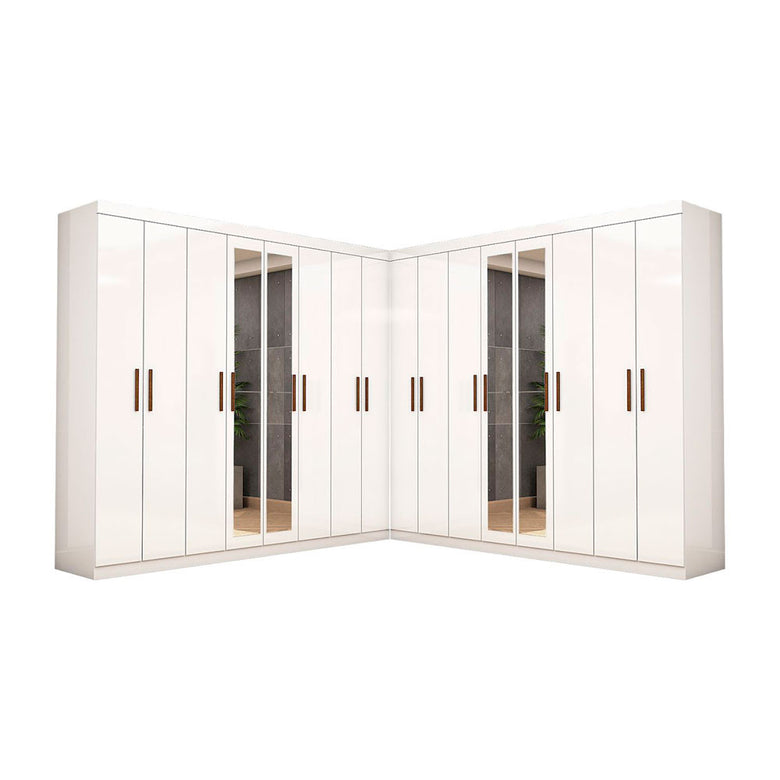 Closet Casal Duplo Rubi Premium 16 Portas Plus 8 Gavetas Carioca Móveis