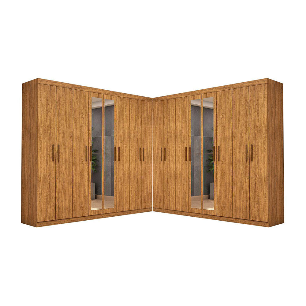 Closet Casal Duplo Rubi Premium 16 Portas Plus 8 Gavetas Carioca Móveis - Branco