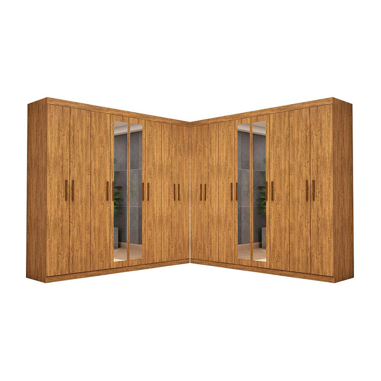 Closet Casal Duplo Rubi Premium 16 Portas Plus 8 Gavetas Carioca Móveis