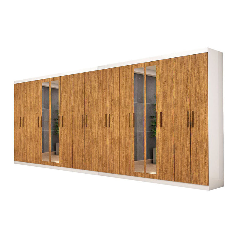 Closet Casal Duplo Rubi Premium 16 Portas Plus 8 Gavetas Carioca Móveis