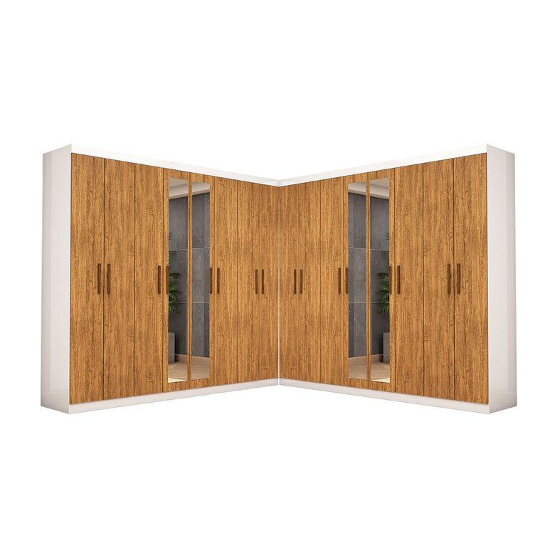 Closet Casal Duplo Rubi Premium 16 Portas Plus 8 Gavetas Carioca Móveis