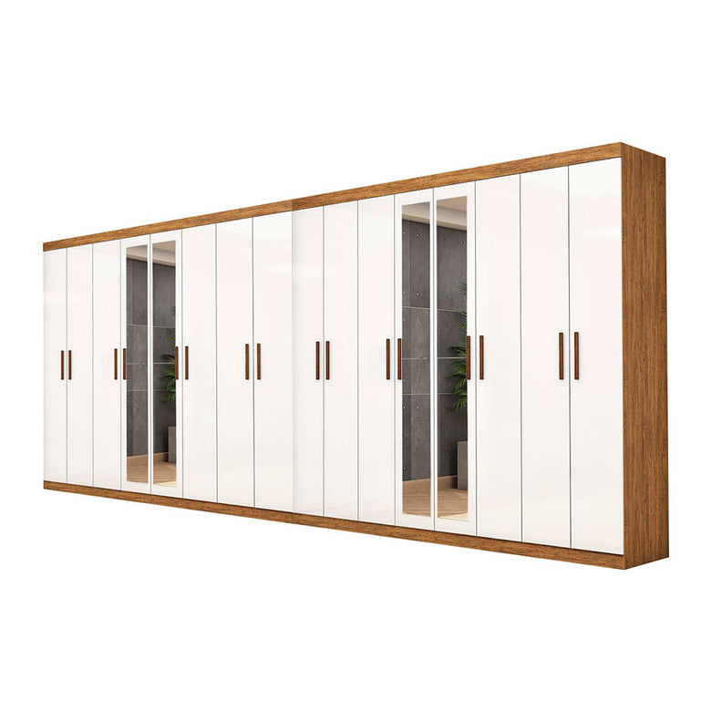 Closet Casal Duplo Rubi Premium 16 Portas Plus 8 Gavetas Carioca Móveis