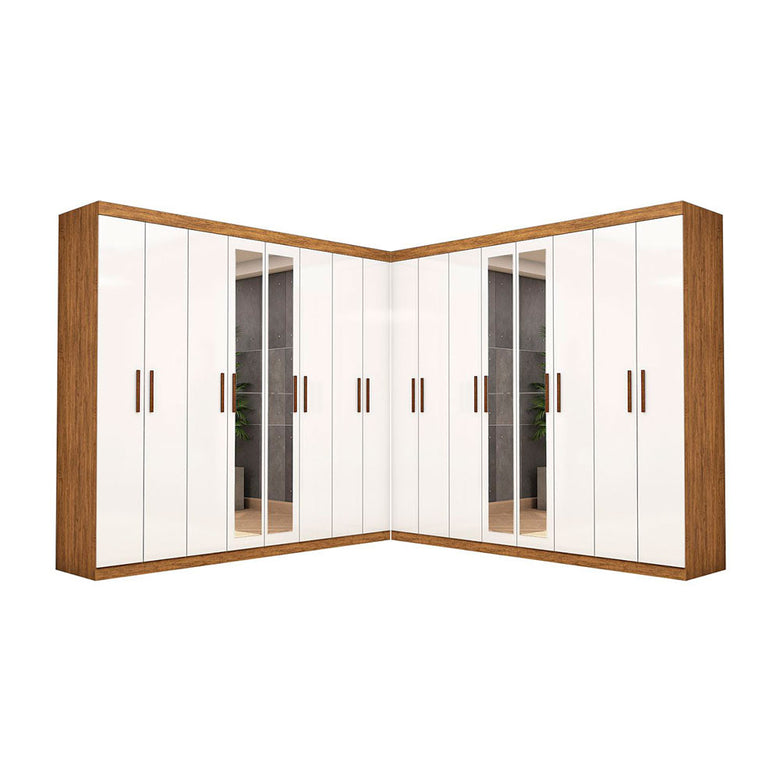 Closet Casal Duplo Rubi Premium 16 Portas Plus 8 Gavetas Carioca Móveis