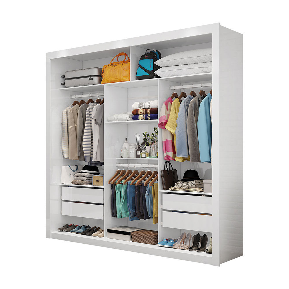 Closet Casal Clarice 4 Gavetas Carioca Móveis - Branco