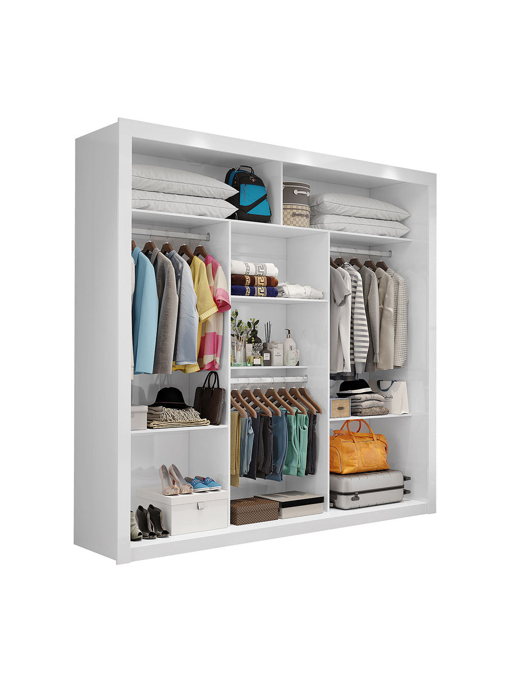 Closet Casal Clarice Sem Gavetas Carioca Móveis - Branco