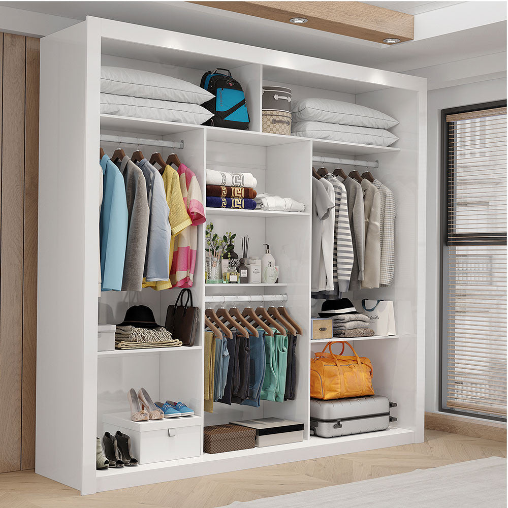 Closet Casal Clarice Sem Gavetas Carioca Móveis - Branco