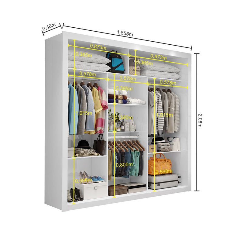 Closet Casal Clarice Sem Gavetas Carioca Móveis