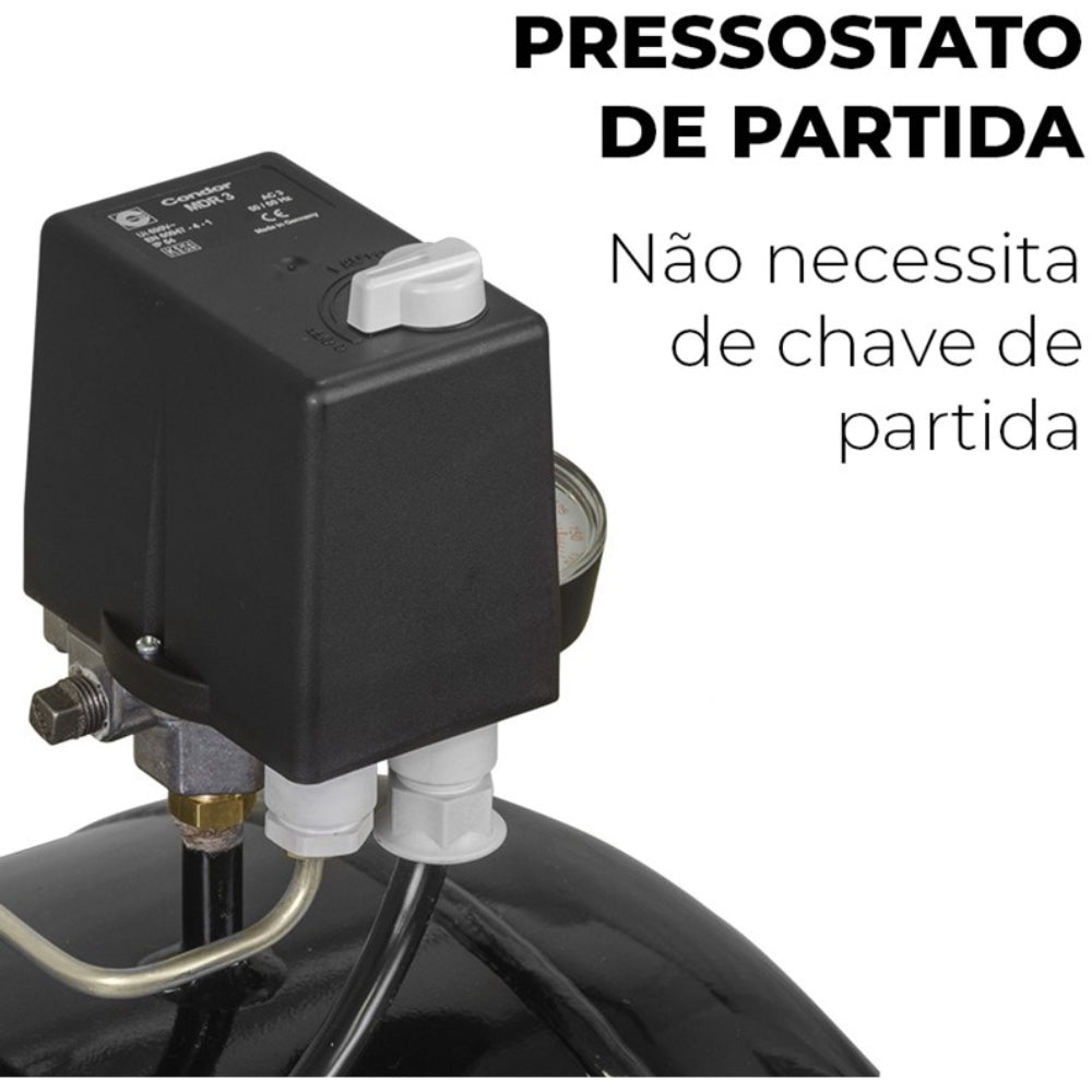 Compressor Schulz Audaz Mcsv 20 150 Litros Ic-tech 175lbs Trifásico