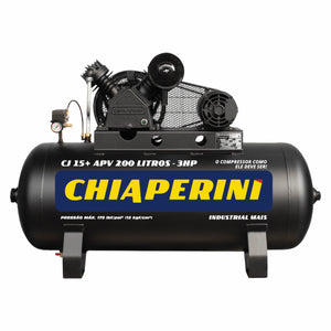 Compressor Chiaperini CJ 15+ APV 200 Lts 175 Lbs 3 cv Monof.