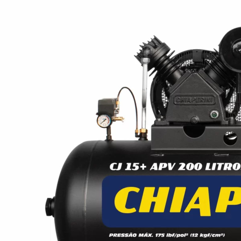 Compressor Chiaperini CJ 15+ APV 200 Lts 175 Lbs 3 cv Monof.