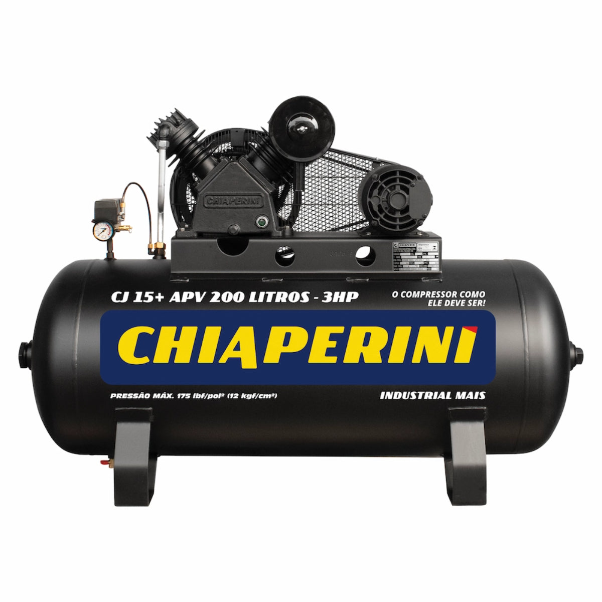 Compressor Chiaperini CJ 15+ APV 200 Lts 175 Lbs 3 cv Trif.