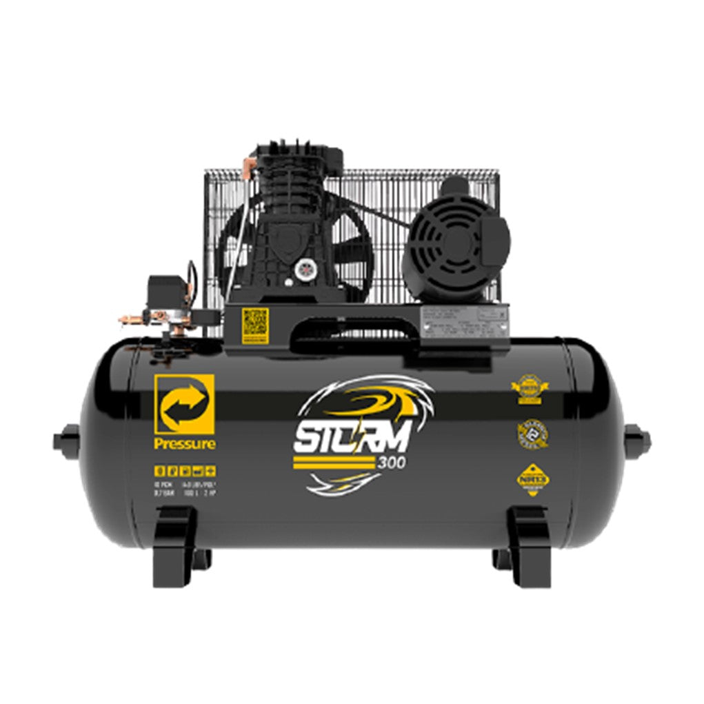 Compressor Pressure Storm 300 100 Litros 140 Libras 2 cv Monofásico