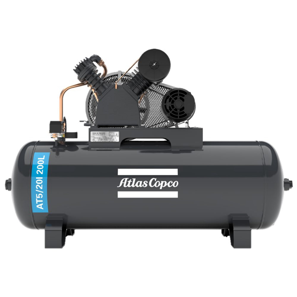 Compressor At 5 20 200 Litros 175 Libras 5 cv Monofásico Ip21