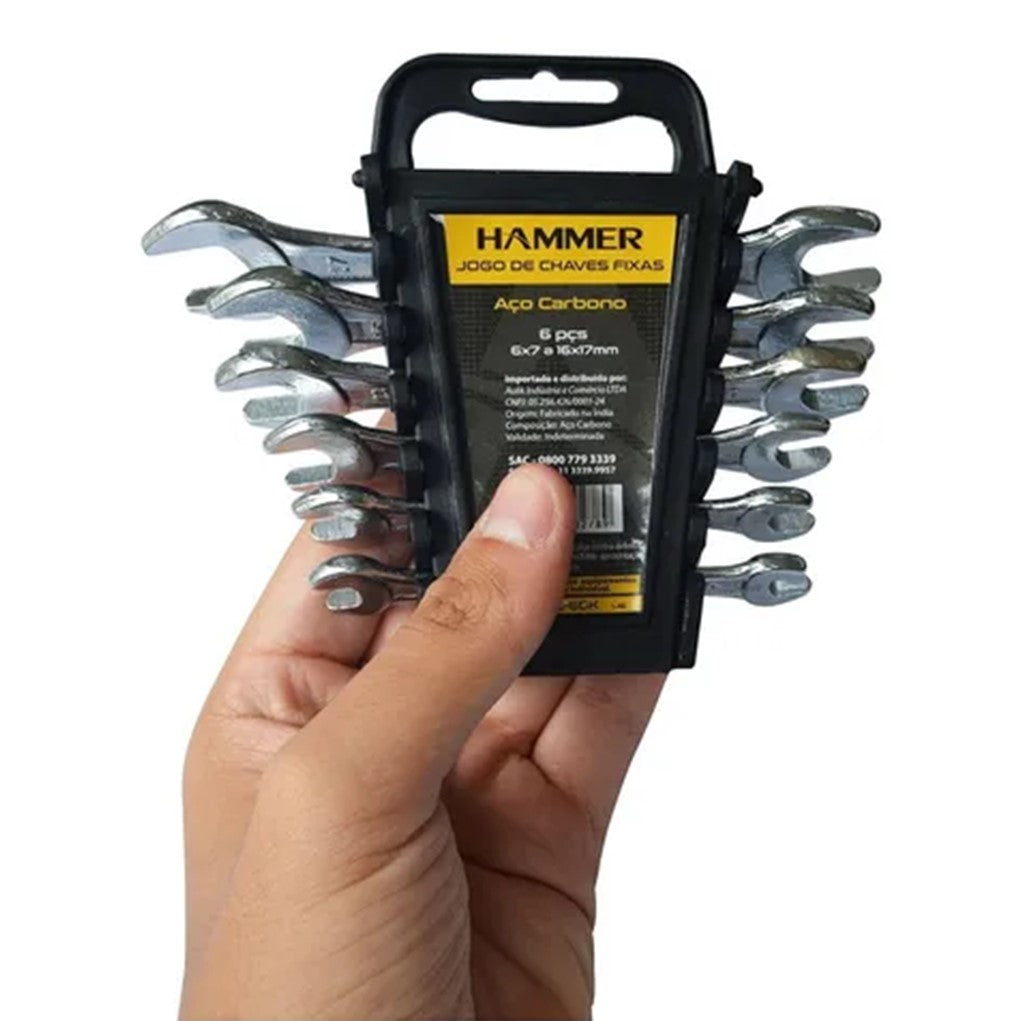 Jogo De Chave Fixa Hammer 6 A 17Mm 6 Peças