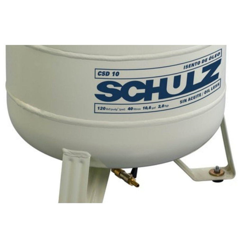 Compressor Schulz Csd 10 40 Lts 120 Lbs 2 Cv 110v Isento De Óleo