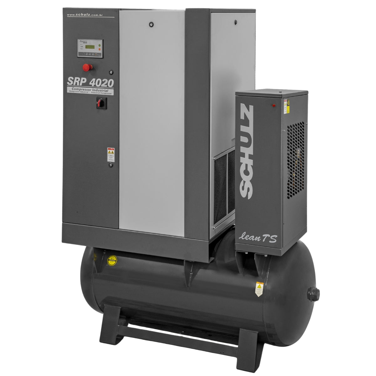 Compressor Parafuso Schulz SRP4020E Lean Ts 350 Litros 20Hp 9Bar Trifásico 220V