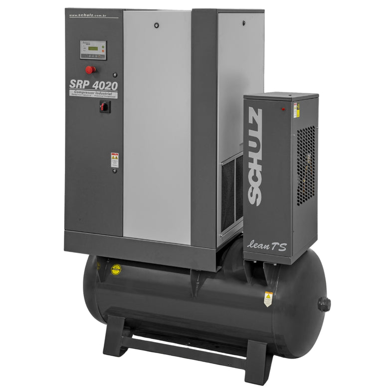 Compressor Parafuso Schulz SRP4020E Lean Ts 350 Litros 20Hp 9Bar Trifásico 220V