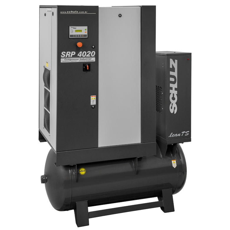 Compressor Parafuso Schulz SRP4020E Lean Ts 350 Litros 20Hp 9Bar Trifásico 220V