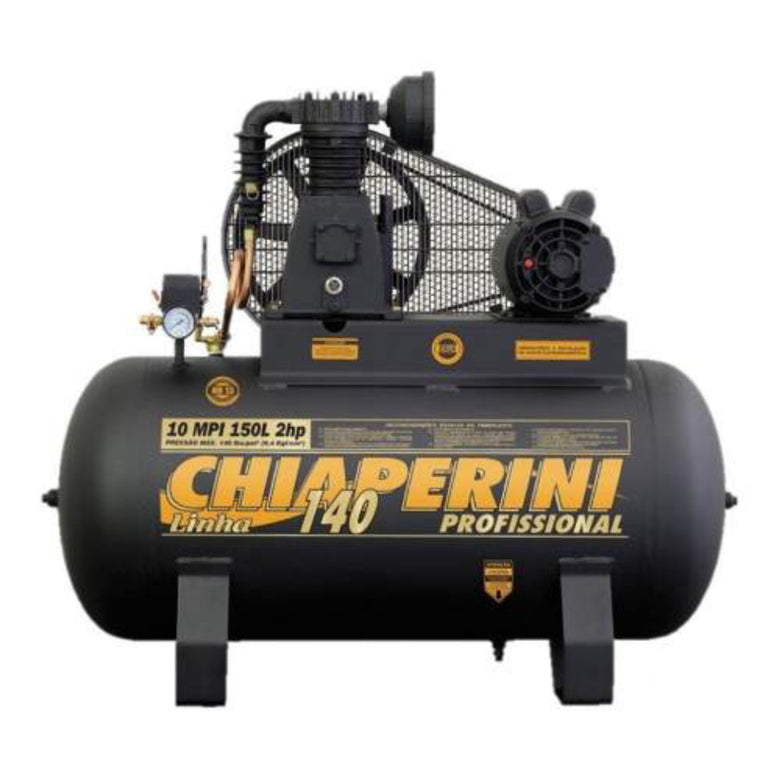 Compressor Chiaperini 10 Mpi 150 Litros 140 Lbs 2 Cv Trifásico