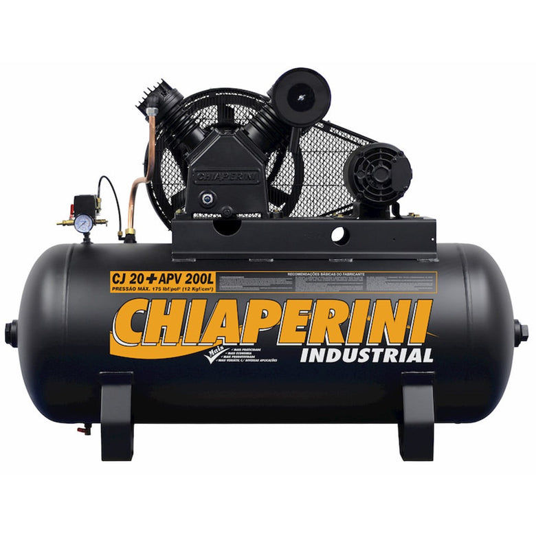 Compressor Chiaperini Cj 20+ Apv 200 Lts 175 Lbs 5 Cv Trif.