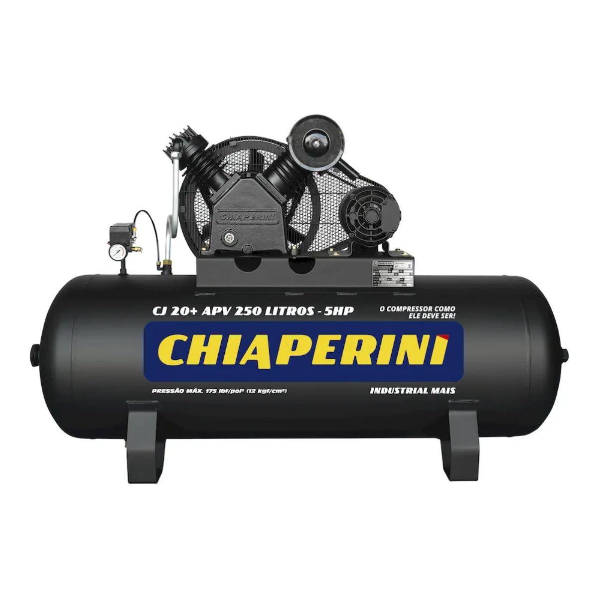 Compressor Chiaperini CJ 20+ APV 250 Litros 175 Libras 5 cv Trifásico