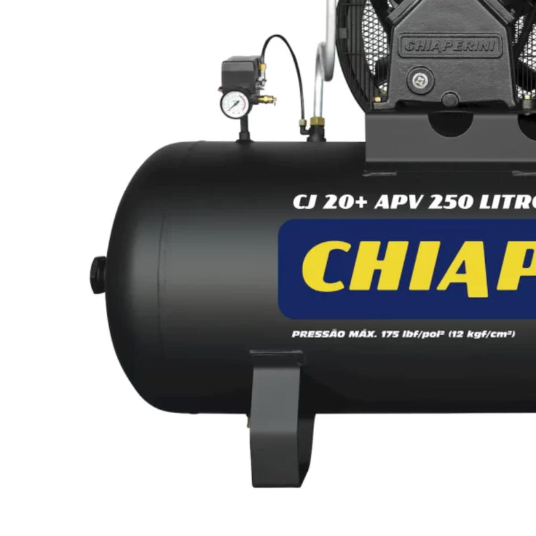 Compressor Chiaperini CJ 20+ APV 250 Litros 175 Libras 5 cv Trifásico