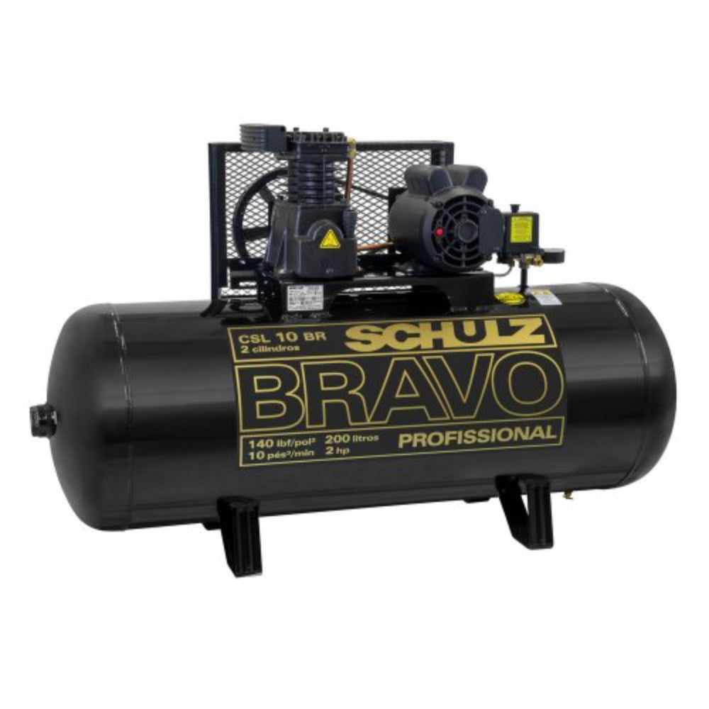 Compressor Schulz Csl10br 200lts 140psi 2cv 220v Monofásico