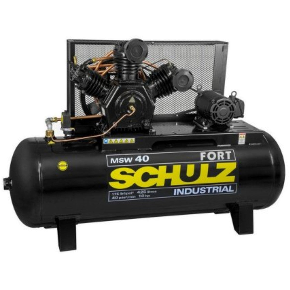 Compressor Schulz MSW 40 Fort 425 Litros 175 Libras 10 cv Trifásico IP21
