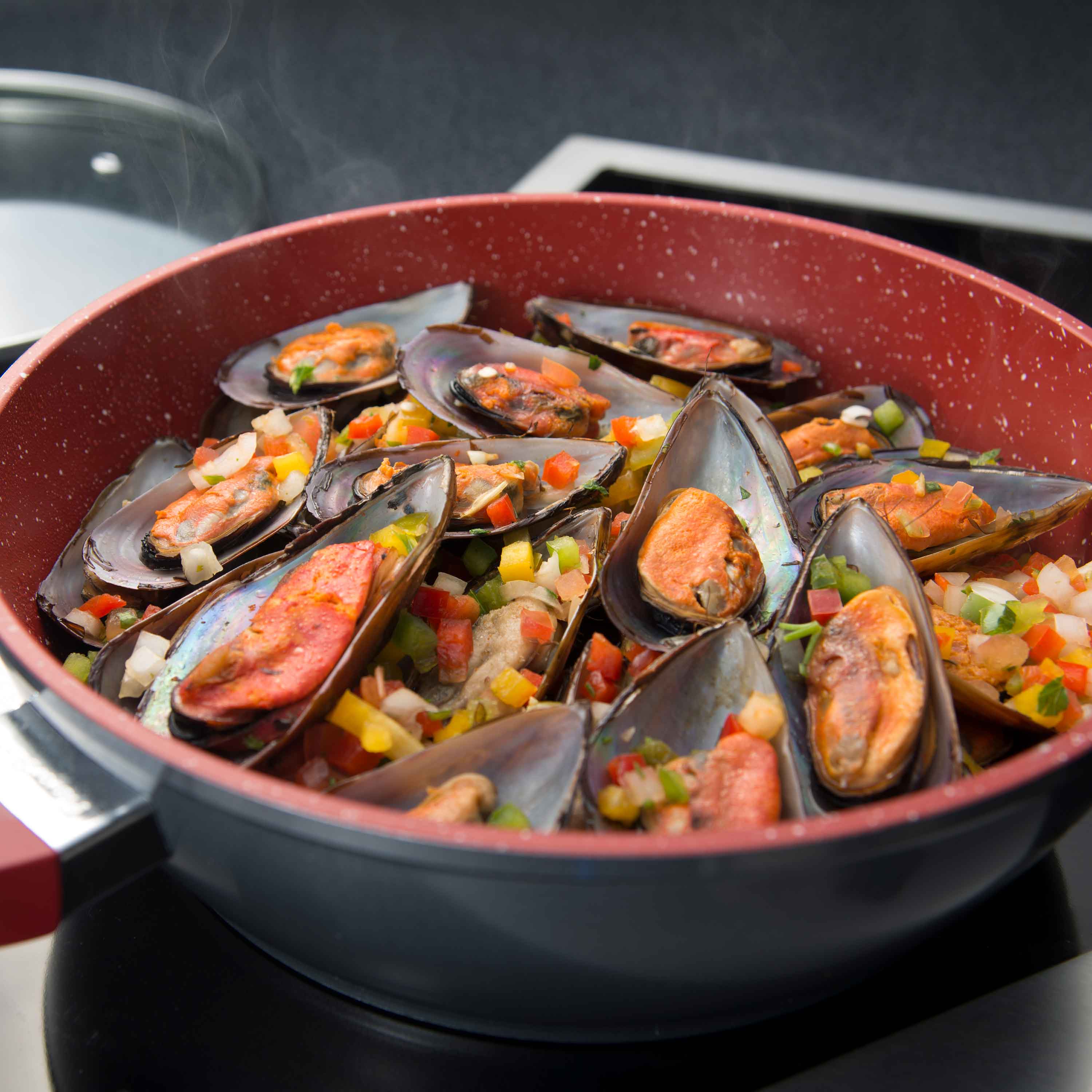 Panela Polishop Day By Day Vermelha 28cm