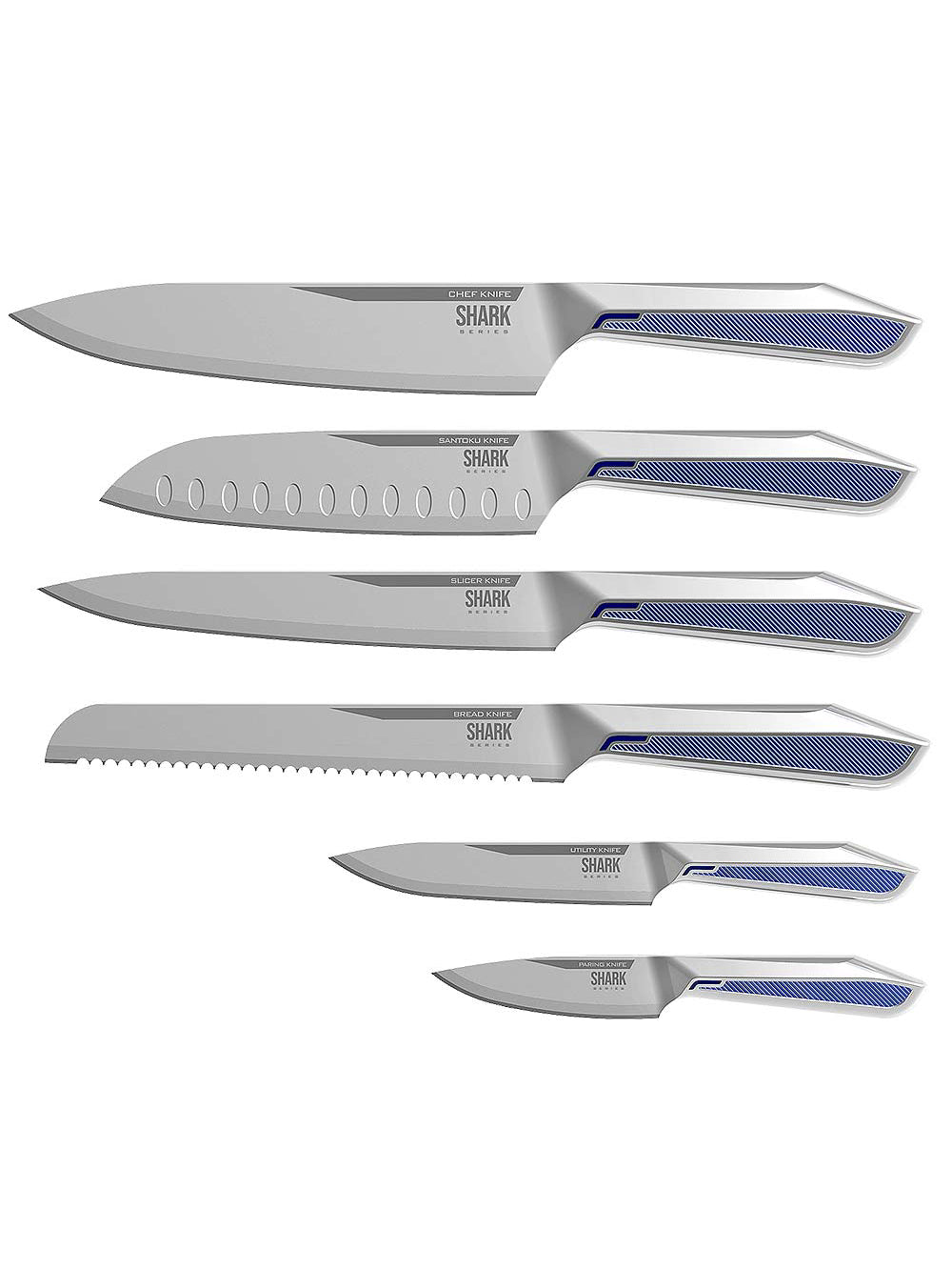 Conjunto de Facas Ichef Polishop - Shark Series - Professional Cut - Inox