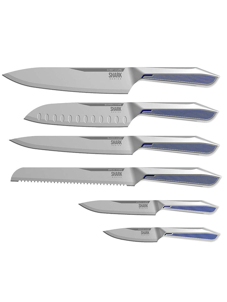 Conjunto de Facas Ichef Polishop - Shark Series - Professional Cut - Inox
